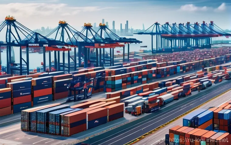 물류정보관리사 자격증으로 할 수 있는 해외 취업 - **Prompt:** A poised and successful male logistics manager in his late 30s, wearing a sharp business...